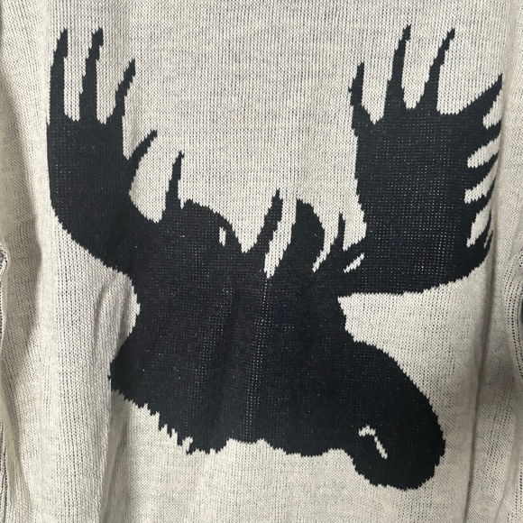 Haberdasher Moose Sweater 90s Cabin Core Phoebe Friends Unisex Knit - Picture 5 of 7